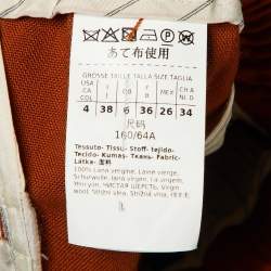 Pre Owned بنطلون ويك إند ماكس مارا صوفي بني مستقيم الساق مقاس صغير