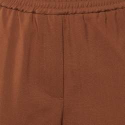 Pre Owned بنطلون ويك إند ماكس مارا صوفي بني مستقيم الساق مقاس صغير