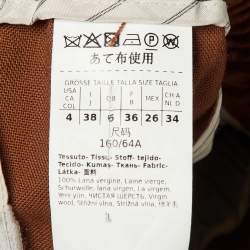 Pre Owned بنطلون ويك إند ماكس مارا صوفي بني مستقيم الساق مقاس صغير