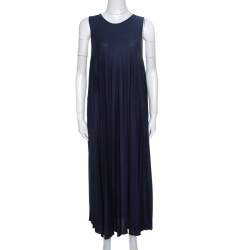 Pre Owned Weekend Max Mara Navy Blue Cropped Sweater and Dress Set M