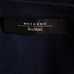Pre Owned Weekend Max Mara Navy Blue Cotton Round Neck T-Shirt L