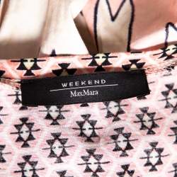 Weekend Max Mara Multicolored Cotton Abstract & Geometric Printed Dress M