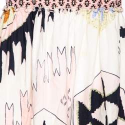 Weekend Max Mara Multicolored Cotton Abstract & Geometric Printed Dress M