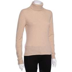 Weekend Max Mara Beige Wool Turtle Neck Long Sleeve Sweater M