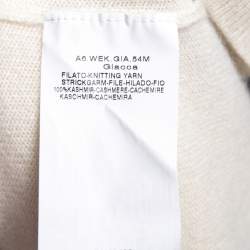 Pre Owned Weekend Max Mara Cream Cashmere Long Sleeve Cropped Cardigan M