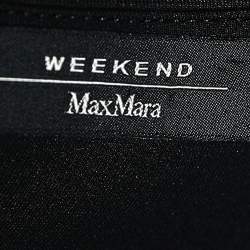 Pre Owned Weekend Max Mara Black Jersey Gathered Detail Peplum Dress M