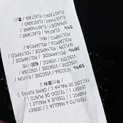 Pre Owned Weekend Max Mara Black Jersey Gathered Detail Peplum Dress M