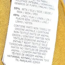 Weekend Max Mara Mustard Yellow Silk & Linen Cropped Cardigan L