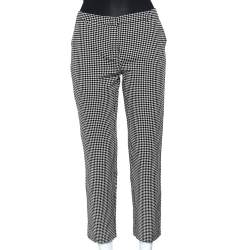 Weekend Max Mara Monochrome Patterned Cotton Blend Tapered Leg Pants M