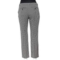 Weekend Max Mara Monochrome Patterned Cotton Blend Tapered Leg Pants M