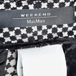 Weekend Max Mara Monochrome Patterned Cotton Blend Tapered Leg Pants M