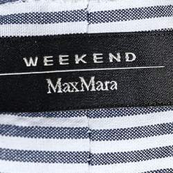 Weekend Max Mara Blue & White Striped Cotton Belted Culottes M