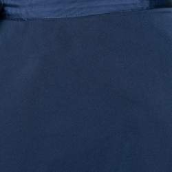 Pre Owned Weekend Max Mara Navy Blue Taffeta Bow Detailed Skirt M