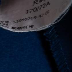 Pre Owned Weekend Max Mara Navy Blue Taffeta Bow Detailed Skirt M