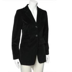 Weekend Max Mara Black Corduroy Button Front Blazer M