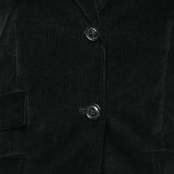 Weekend Max Mara Black Corduroy Button Front Blazer M