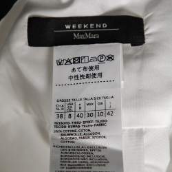 Pre Owned Weekend Max Mara White Floral Applique Detail Shirt M