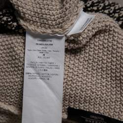 Weekend Max Mara Beige and Brown Striped Chunky Knit Cardigan M