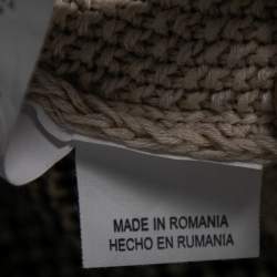 Weekend Max Mara Beige and Brown Striped Chunky Knit Cardigan M