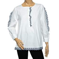 Weekend Max Mara White Cotton Poplin Blouse M