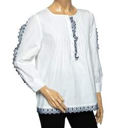 Weekend Max Mara White Cotton Poplin Blouse M