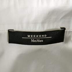 Pre Owned Weekend Max Mara White Cotton Embroidered Shirt M