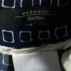 Weekend Max Mara Blue Printed Crepe Tailored Trousers M