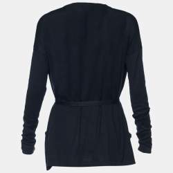 Weekend Max Mara Black Knit Open Front Cardigan S