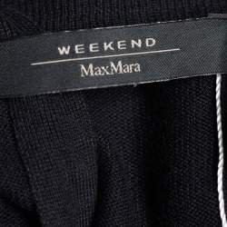Weekend Max Mara Black Knit Open Front Cardigan S