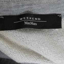 Weekend Max Mara Grey Cotton Butterfly Embroidered Sweatshirt M