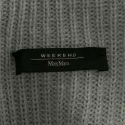 Weekend Max Mara Grey Wool Belted Sleeveless Cardigan M