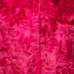 Weekend Max Mara Magenta Synthetic Faux Fur Jacket M