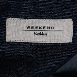 Pre Owned Weekend Max Mara Blue Dip-Dyed Denim Belted Dress S