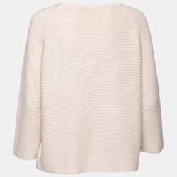 Pre Owned Weekend Max Mara Cream Cotton Knit Sweater L