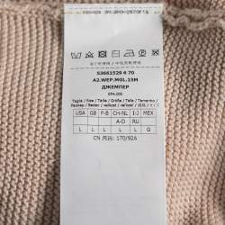 Pre Owned Weekend Max Mara Cream Cotton Knit Sweater L