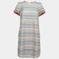 Weekend Max Mara Multicolor Textured Cotton Shift Dress M