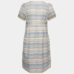 Weekend Max Mara Multicolor Textured Cotton Shift Dress M