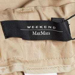 Weekend Max Mara Beige Cotton Chino Trousers S