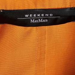 Pre Owned Weekend Max Mara Orange Cotton Neottia Shift Dress S