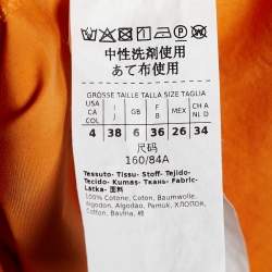 Pre Owned Weekend Max Mara Orange Cotton Neottia Shift Dress S