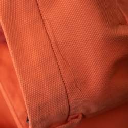 Pre Owned Weekend Max Mara Orange Cotton Slim Cigarette Trousers L