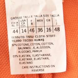 Pre Owned Weekend Max Mara Orange Cotton Slim Cigarette Trousers L