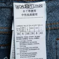 Pre Owned Weekend Max Mara Blue Denim Cropped Cigarette Fit Jeans Waist 26"