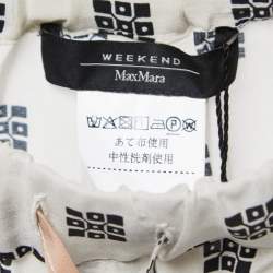 Weekend Max Mara Pink & Black Printed Silk Pants S