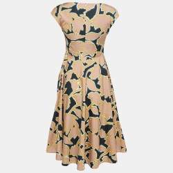 Pre Owned Weekend Max Mara Multicolor Floral Print Cotton Sleeveless Midi Dress XS