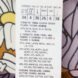 Pre Owned Weekend Max Mara Purple Floral Print Silk Embroidered Long Dress S