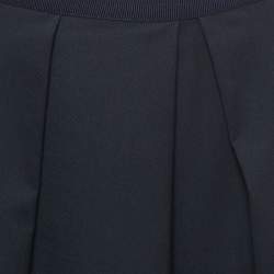 Weekend Max Mara Navy Blue Wool Pleated Maxi Skirt XS