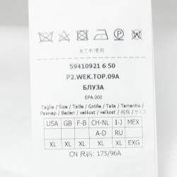 Pre Owned Weekend Max Mara White Cotton Ruffled Sleeveless Top XL