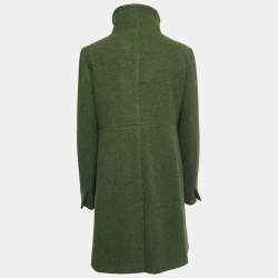 Weekend Max Mara Green Wool Single Breasted Mid-Length Coat M