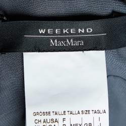 Pre Owned Weekend Max Mara Beige & Black Printed Synthetic Belted Mini Dress S